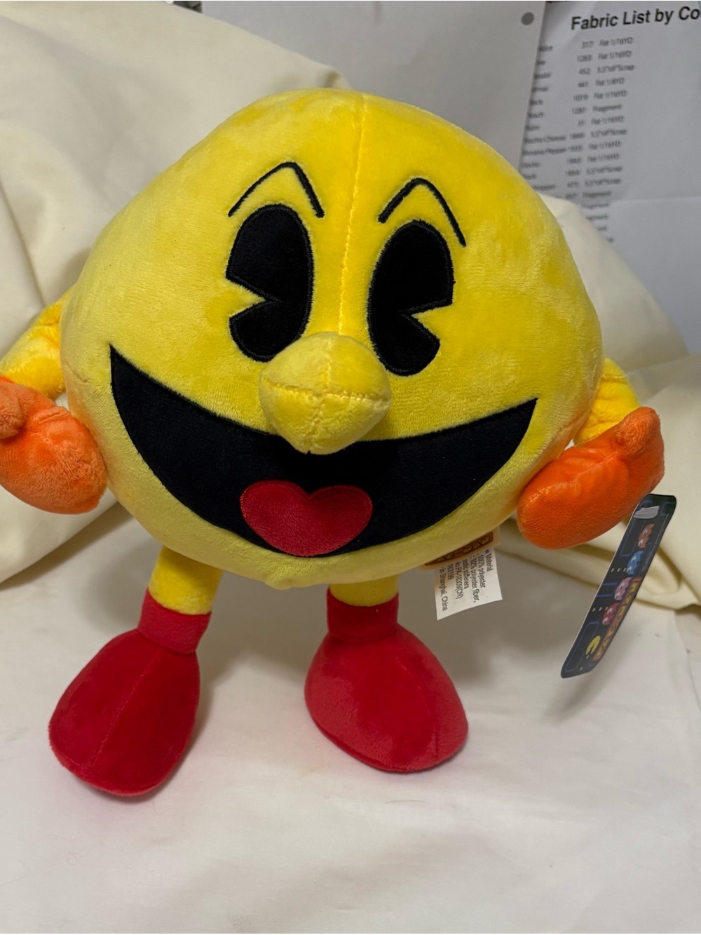 10" PAC-MAN PLUSH Officially Licensed Bandai Namco Atari 2025 NEW Standing Plush